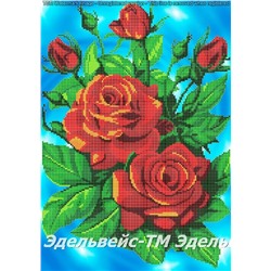 Эдельвейс - Творческая Мастерская Бархатные розы, 40х50 см.